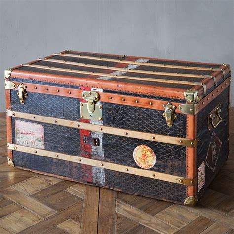 vintage goyard trunks for sale|antique goyard trunk.